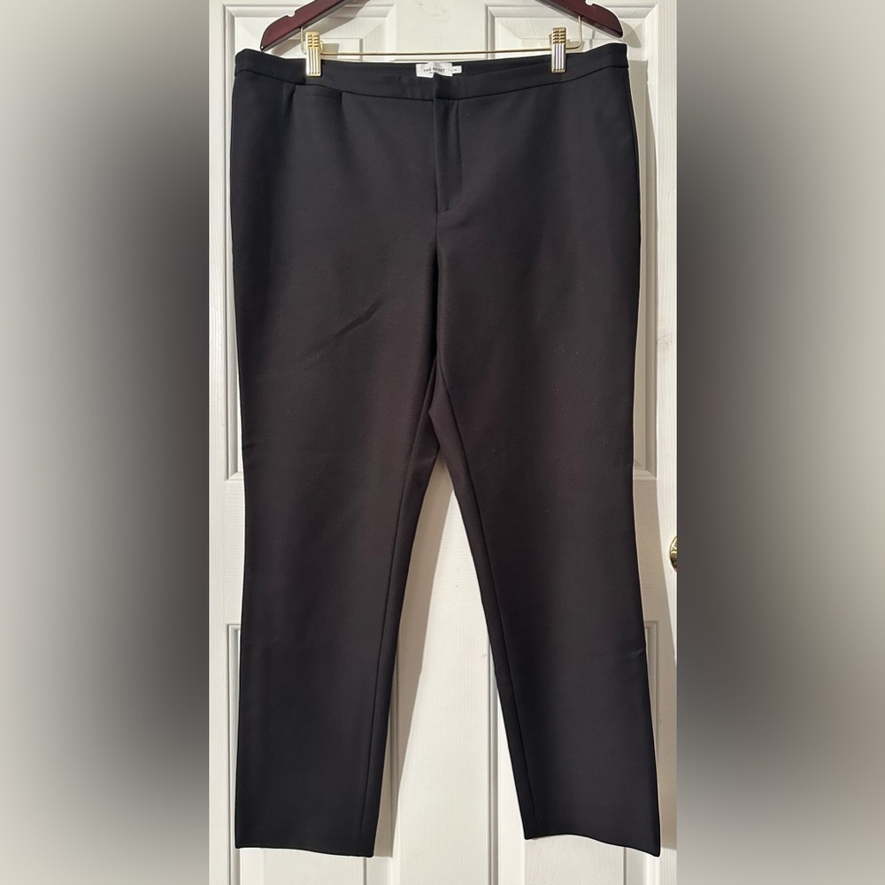 THE RESET R LABEL Career Minimalist Black Stretch Dress Slacks XL Straight Leg
